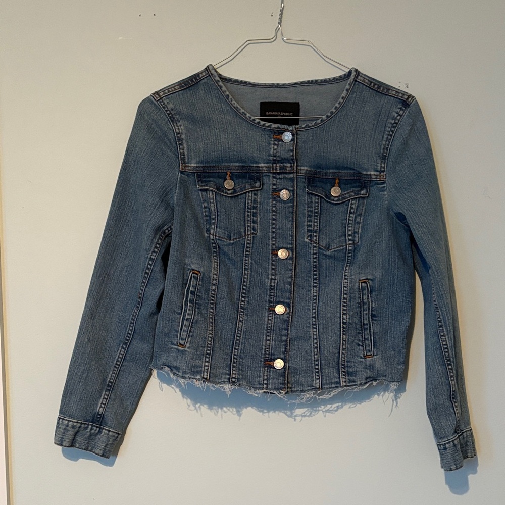 Banana Republic Light Blue cropped Jean Jacket